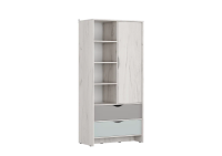 МИКС Стеллаж С-21  Кэмпион/Калатея/ корпус Дуб Крафт Белый