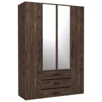 Nature 555 Шкаф для одежды и белья Дуб Апрель темный-Черный