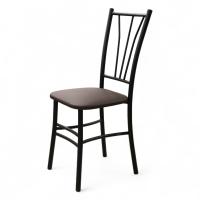 Стул Трилогия (черный, к/з Коричневый 130)