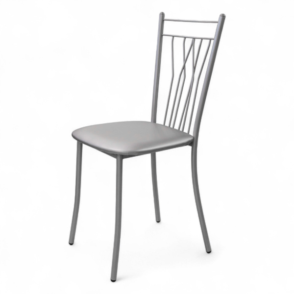 Стул ОНЕГА Лайт, металлик, винил №23 серебро