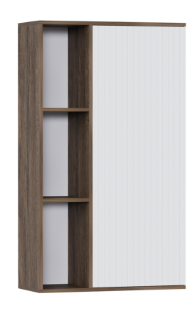 Шкаф навесной Вертикаль МДФ 1 кат. Дуб самдал, МДФ Белоснежный, Правый