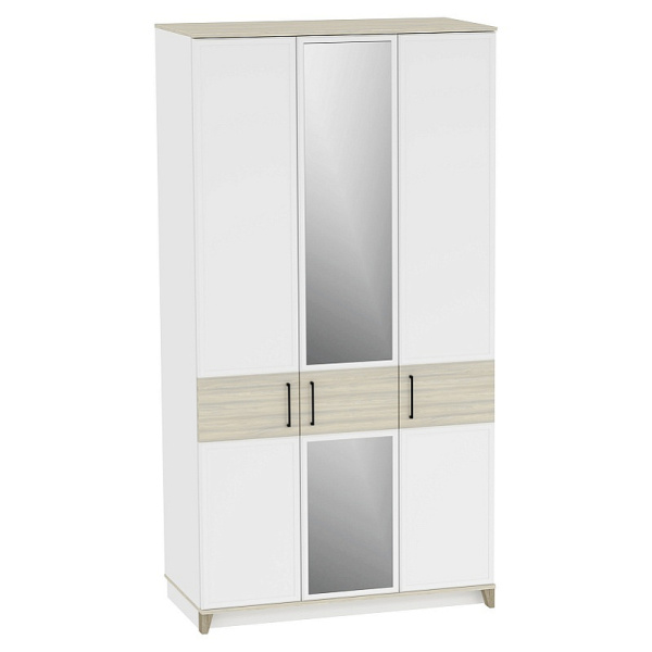 AURELIO 444 Шкаф для одежды и белья Белый/Блеквуд Сатиновый