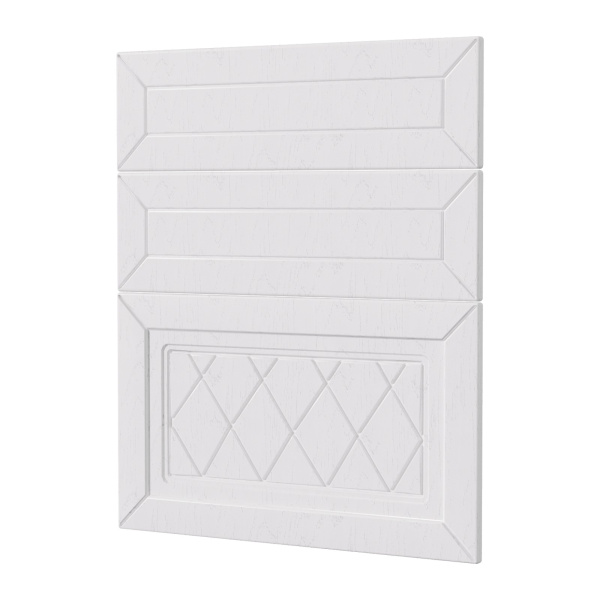 Фасад РОМБ белый 3 ящика 600