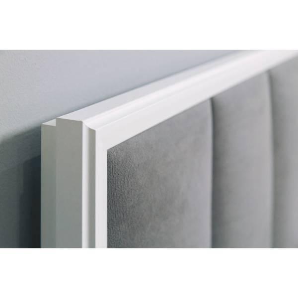 AURELIO 307 Кровать Люкс 1600*2000 +основание Белый/Блеквуд Сатиновый