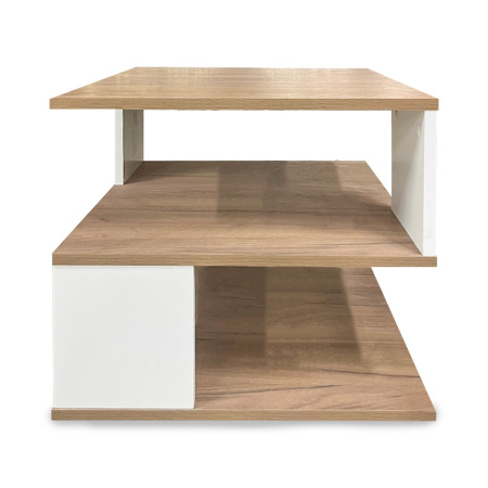 Стол журнальный СЖ-18 Ультра Белый снег/Дуб крафт табачный
