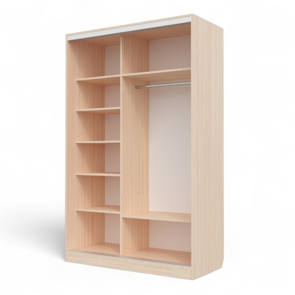 Шкаф-купе БН-61 2дв 1400х600х2200 Дуб мол/хром