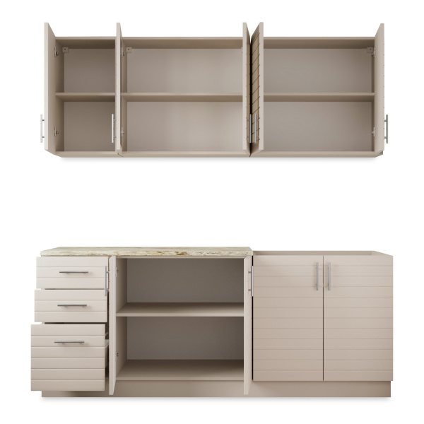 Кухня Комплект №9 Кашемир/Кашемир (столеш Версаль без мойки) 2,0м 