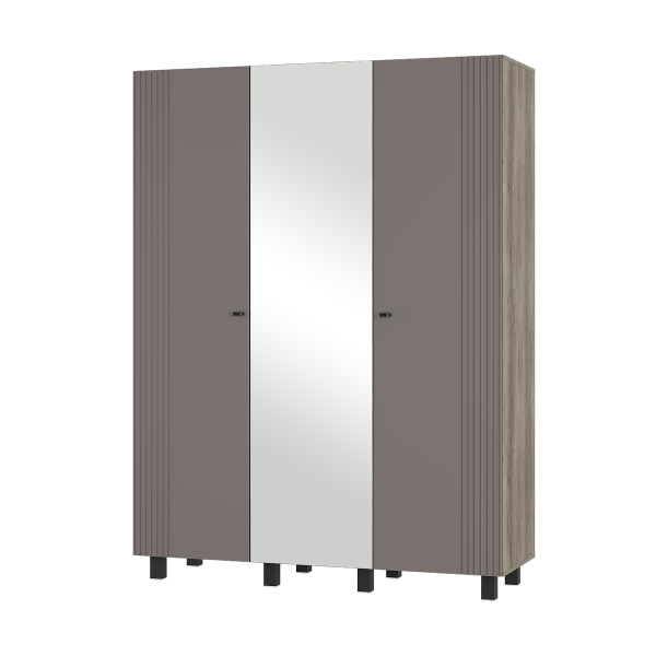 Шкаф 3-х створчатый Олива ШК-08 (1502х2016х514мм) дуб каньон / муссон софт MF14