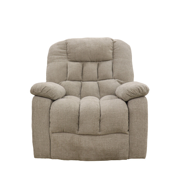 Кресло-реклайнер SX-81423H Bailun-01 light grey/Велюр серый с вращающимся механизмом