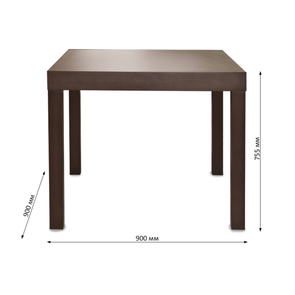 Стол  THE-6911 Burn Beech (BB), 90+90*90*75.5