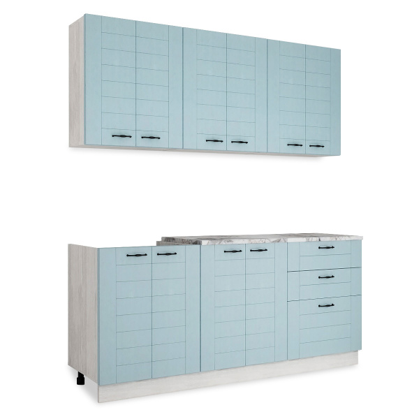 Кухня Сонет Лофт /  Дуб Бирюза