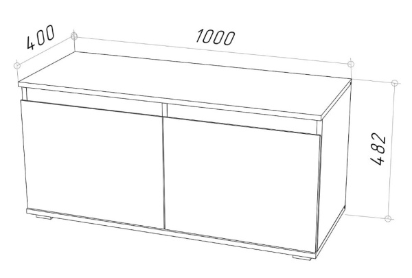 STARK Прихожая тумба для обуви ПТ-100/ Белый