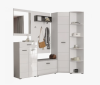 GLOSS Прихожая шкаф угловой Белый/Белый глянец