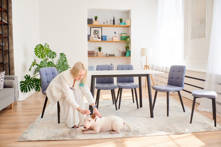 Стол Портофино-мини-L 950*650(+32) черный/ белый