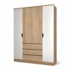Шкаф ВЕНСЕН Дуб сонома 4-х дв., 3 ящ, Зеркало/ Дуб Сонома
