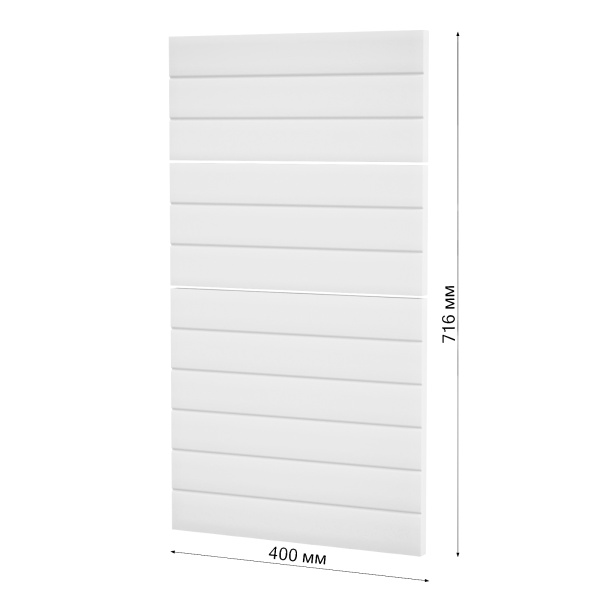 Фасад БЕЛЫЙ ГЛЯНЕЦ 3 ящика 400