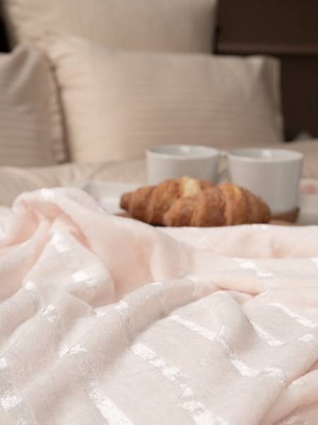 Плед Texrepublic фланель однотон страйп 150*200 94363