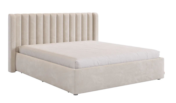 Ева Кровать 1600*2000 с основанием/Крем велюр