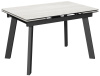 Стол Татами-3С 140х85 (+30+30)  Черный/Travertine Avorio,черный/Кубика