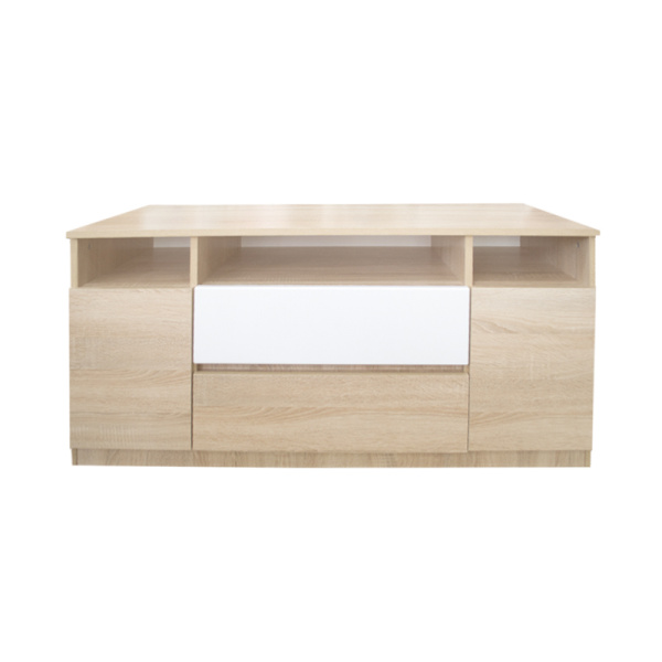 Тумба ТВ ТМ24 дуб сонома/белый глянец