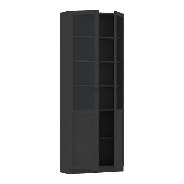 Харрис 32 (библиотека) Шкаф для книг двухстворчатый (Антрацитt)