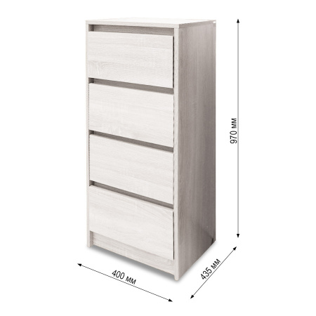 ВЕНСЕН Комод 4 ящика/Сосна Лофт