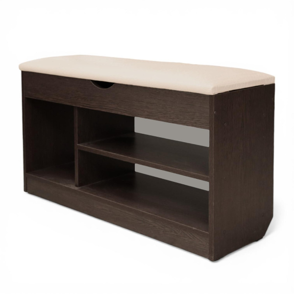 Тумба для обуви БН-196-04 (900*310*510) венге/кожзам крок бежевый 