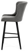 Стул Парма БАРНЫЙ, Т180- светло-серый+нога барная Bh70см 1R38 (черный)