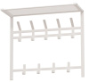 Вешалка Торонто 22 с полкой 2-х ярусная металл Белый *670