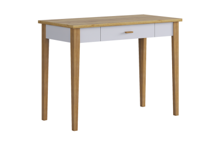 Стол Хюгге, (1000х500х756), (белое дерево/дуб крафт золотой)