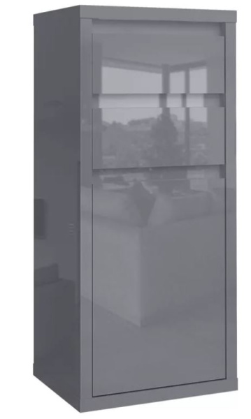 Комод с 2-мя ящиками Норден Серый глянец