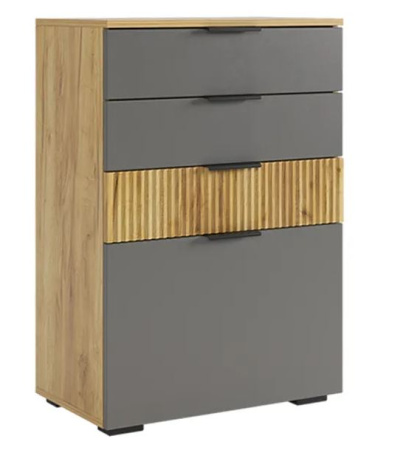 Комод Бери дуб крафт золотой /графит